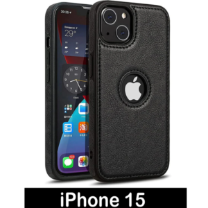 iPhone Black Leather Cover